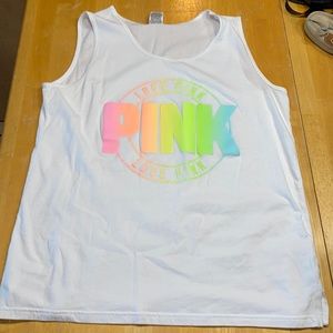 PUNK white ombré tank top. Size L